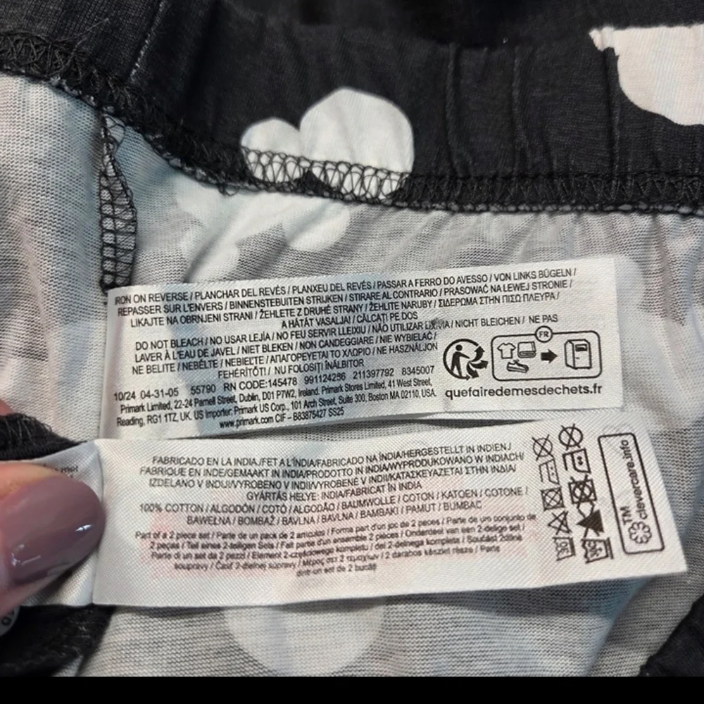 Disney at Primark 2xl Black White Mickey Walt Disney Pants Lounge Sleepwear